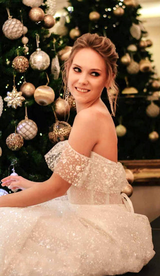 Off-the-Shoulder Bridesmaid Dress - Miss Mirelle