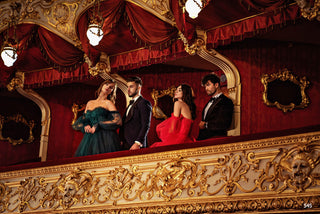 Luxurious Tulle Evening Gowns with Off-the-shoulder Sleeves - Miss Mirelle