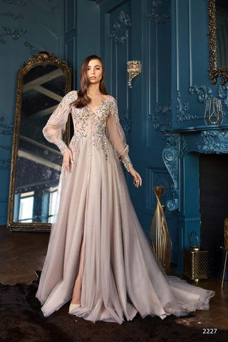 Non-traditional Wedding Dress with a Bow - Miss Mirelle