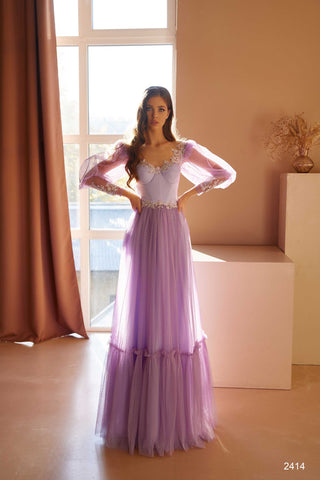 Romantic Pink Bridesmaid Dress with Sleeves - Miss Mirelle