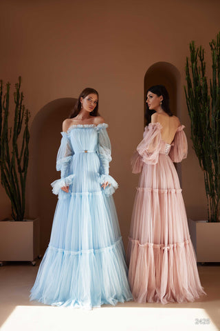 Ruched Bridesmaid Dress with Optional Sleeves - Miss Mirelle