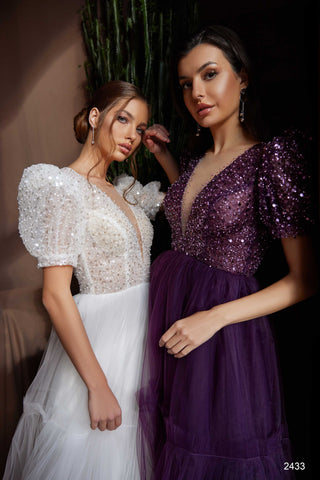 Purple Sparkly Dress - Miss Mirelle