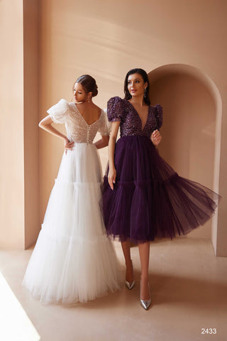 Purple Sparkly Dress - Miss Mirelle