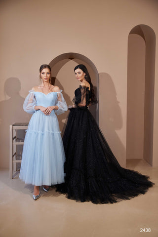 Black A-line Evening Dress - Miss Mirelle