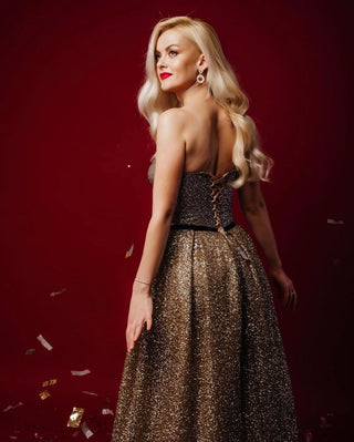 Gold Midi Dress