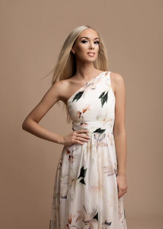 Lily - One-Shoulder Floral Maxi Dress