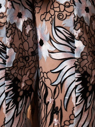 Romantic Print Fitted Gown for Weddings - Miss Mirelle