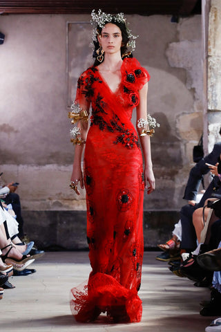 Couture Red Dress for Formal Occasions