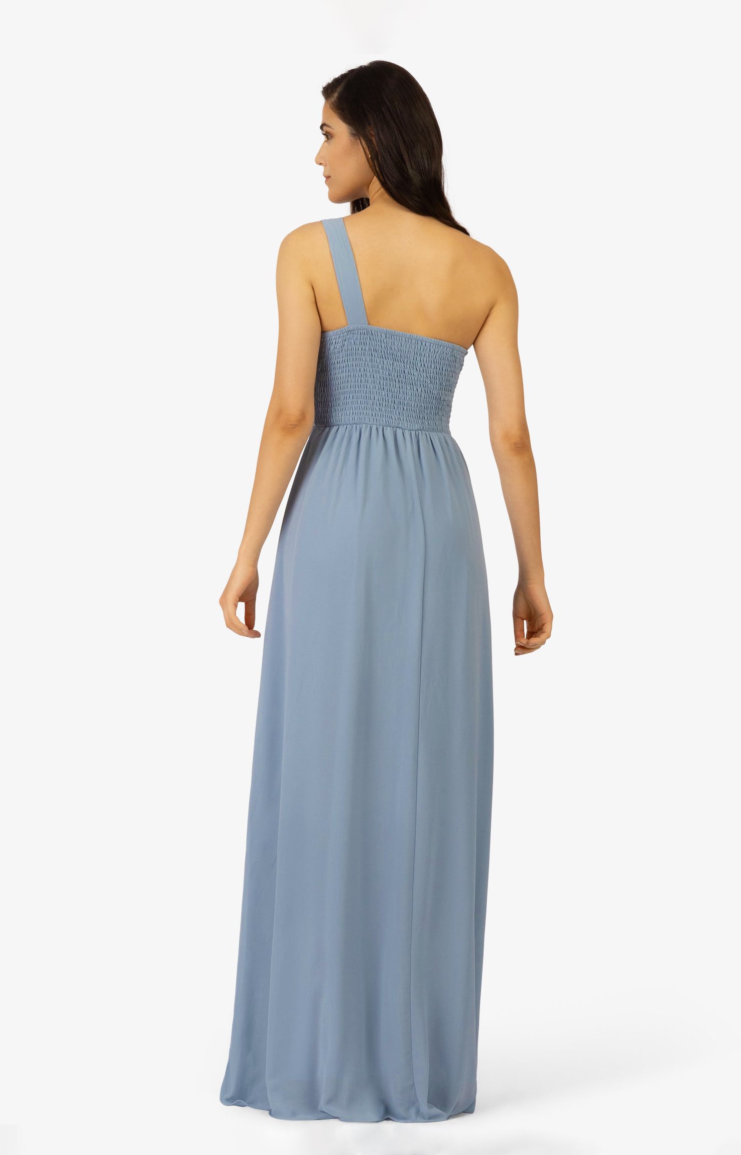 Victoria - One Shoulder A-line Bridesmaid Dress with Pleated Bodice M / Magenta Victoria - One Shoulder A-line Bridesmaid Dress with Pleated Bodice M / Magenta