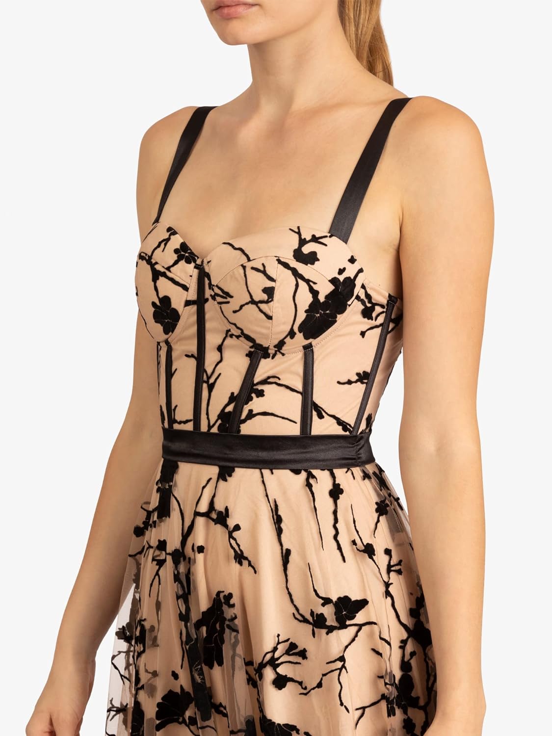 Nadine - Semi-formal Midi Corset Party Dress at Miss Mirelle Dress Canada Nadine - Semi-formal Midi Corset Party Dress at Miss Mirelle Dress Canada