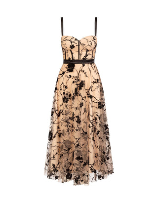 Nadine - Semi-formal Midi Corset Party Dress