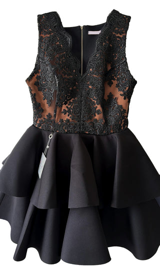 Elora - Short Lace Dress with Ruffles