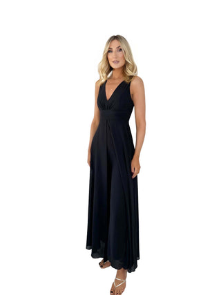 Rosalind - Formal Jumpsuit Pantsuit Dress With Pleated Waistline