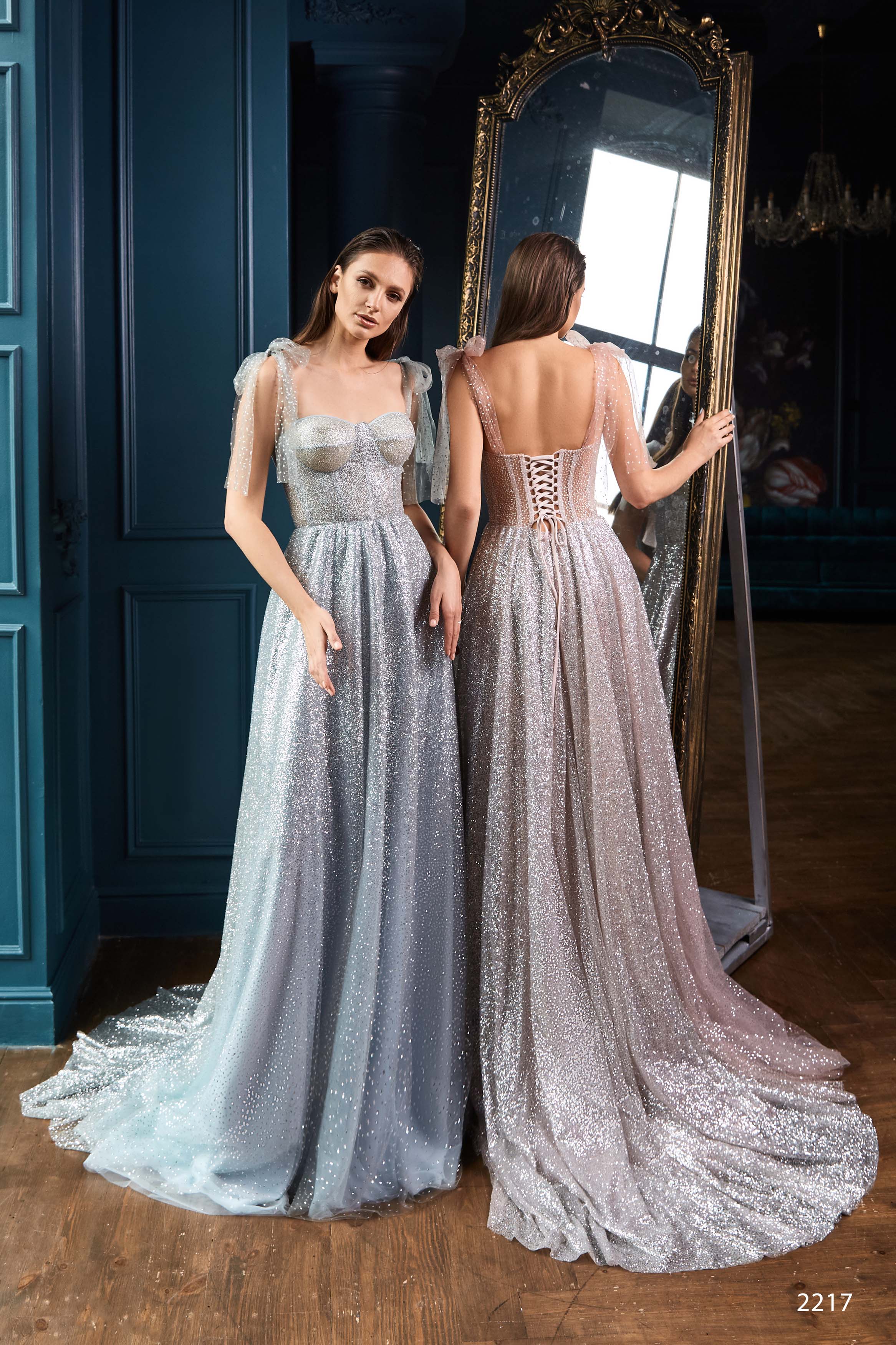 Luna * Lace up Back Prom Dress in Silver Blue or Powder at Miss Mirelle Dress Canada Luna * Lace up Back Prom Dress in Silver Blue or Powder at Miss Mirelle Dress Canada