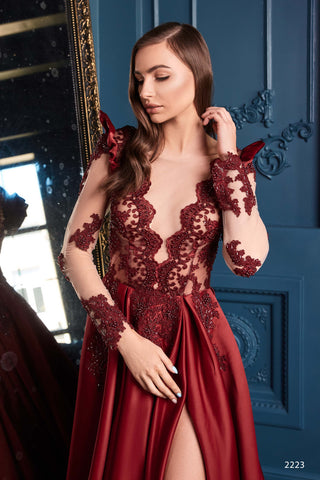Romantic Red Evening Dress 