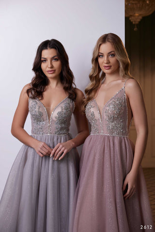 Silver Rose Glitter Sequin Backless Maxi Dress - Miss Mirelle