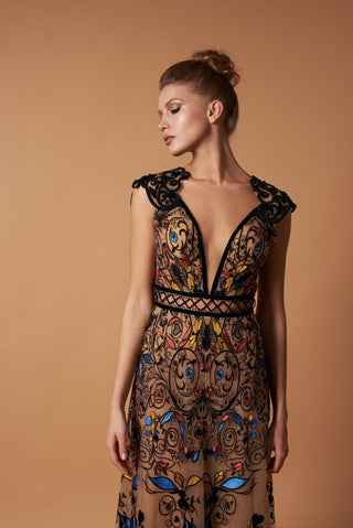 Art Nouveau Maxi Dress  - Miss Mirelle