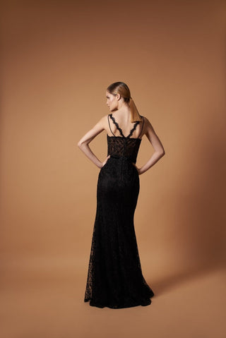 Panther Sophisticated Black Formal Gown