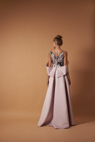 Flamboyant Cold Shoulder Gala Dress - Miss Mirelle