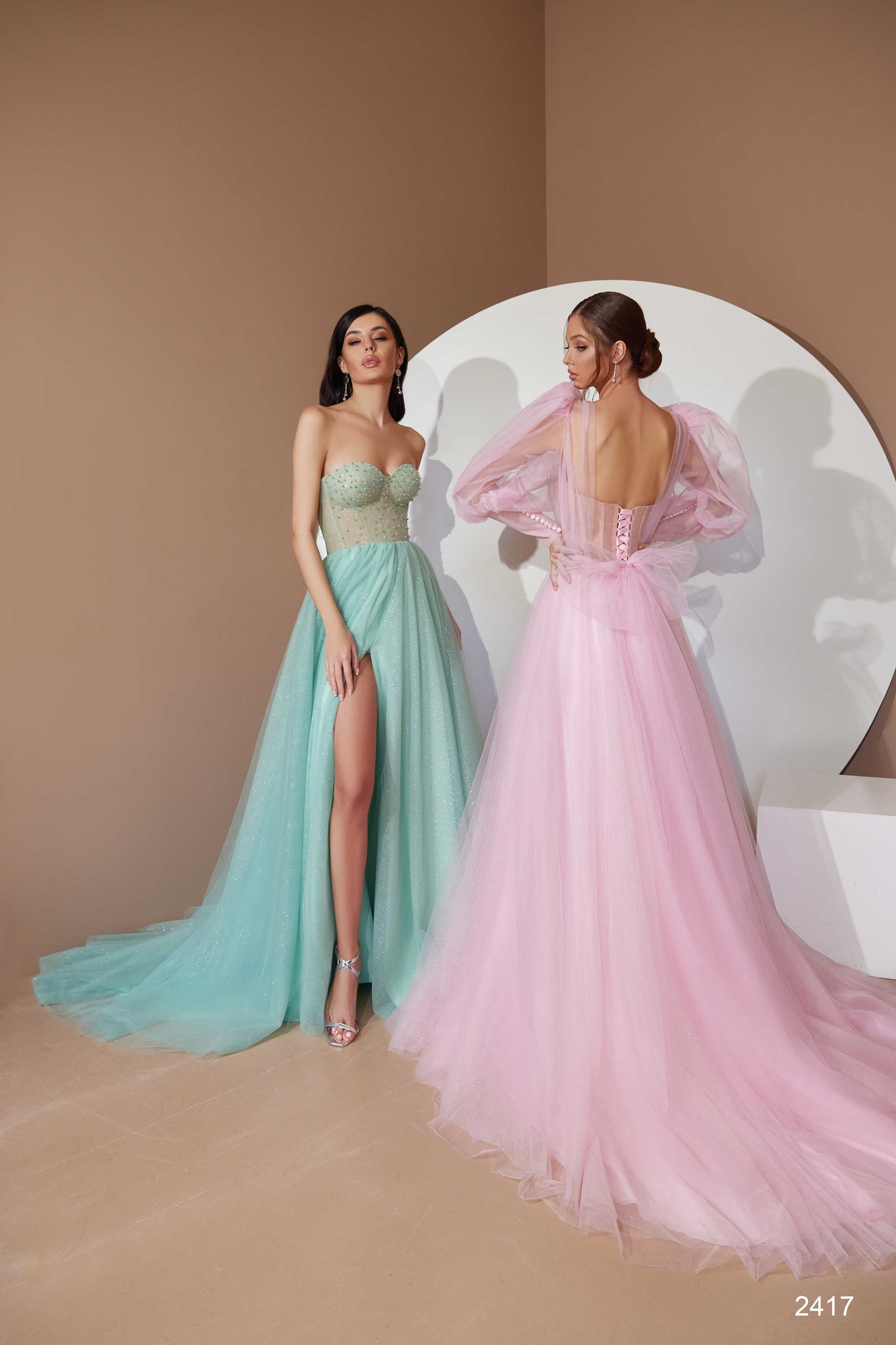 2-in-1 Corset Tulle Gown at Miss Mirelle Dress Canada