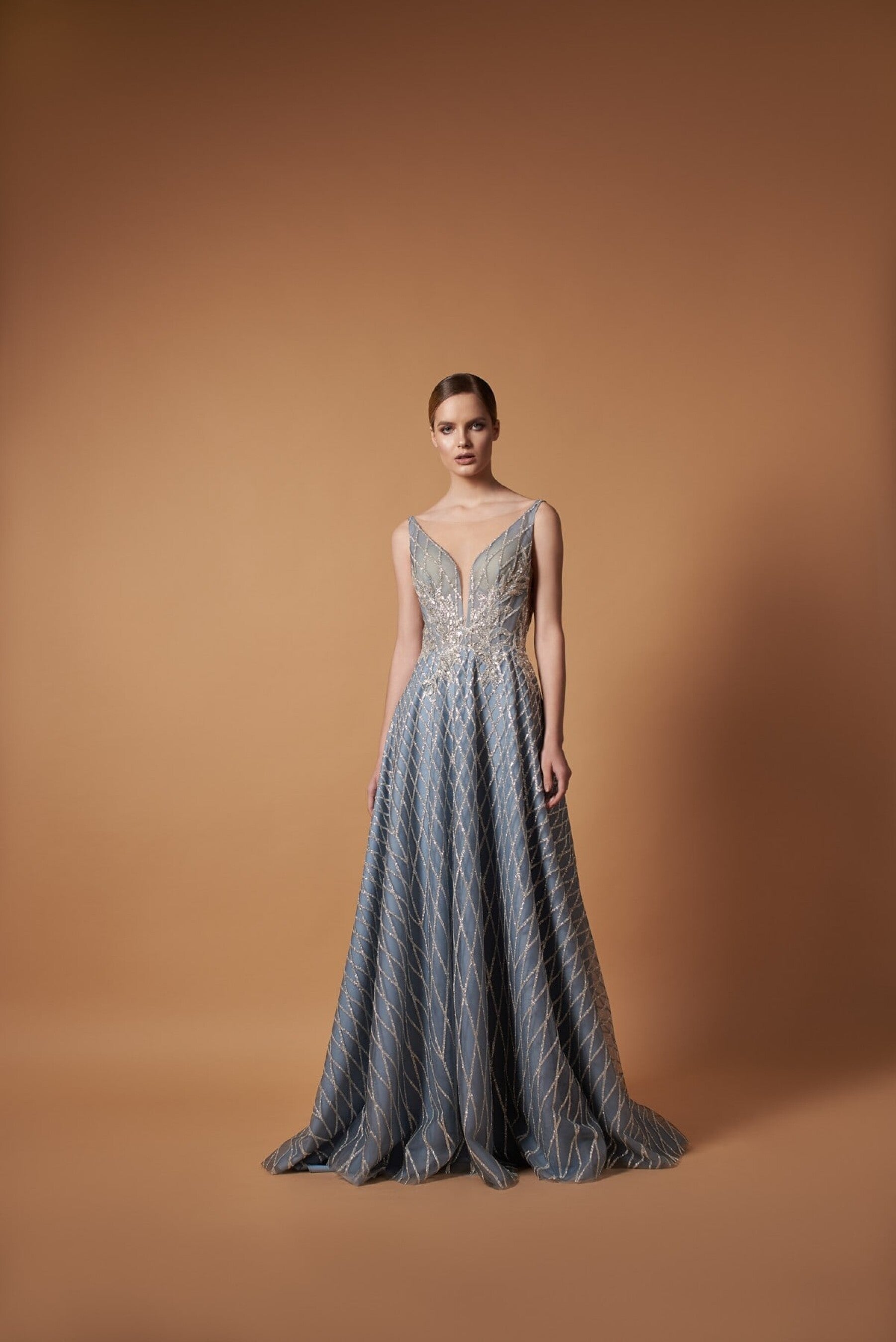 Classy V-Neck Long Evening Dress at Miss Mirelle Dress Canada Classy V-Neck Long Evening Dress at Miss Mirelle Dress Canada